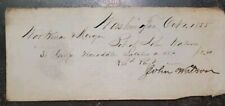 1855 Washington Pennsylvania Receipt for Purchase of Matches Ephemera picture