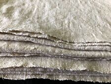 HUGE Pair Antique French Handwoven Slubby Oatmeal Chanvre Linen Towels Torchons picture