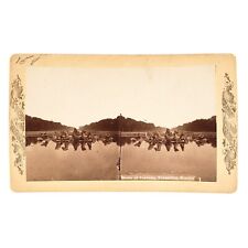 Neptune Fountain Versailles France Stereoview c1876 Basin French Pond Card A1973 picture