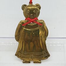Vintage Department 56 Christmas Brass Ornament Mama Bear Goldilocks  ✨ Rare NOS picture
