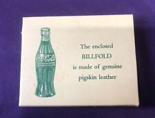 vintage Coca Cola Genuine Pigskin Leather Billfold New In Box See Pictures picture
