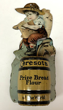 Vintage Ceresota Tin Lithograph Match Safe Holder  Prize Bread Flour picture