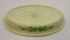 Antique 1930s Homer Laughlin Oven Serve Ivory Pottery Green Floral Small Platter picture