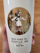 NIB Starbucks 2015 Double Wall Travel Mug Ceramic Lid Gold Siren Pike Place-Rare picture