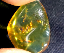 Beautiful Natural Dominican Clear Yellow Green Amber Polished Stone 24mm picture