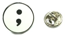 Semicolon Project Suicide Awareness Symbol Hat Jacket Tie Tack Lapel Pin picture