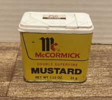 Vintage McCormick Double Superfine Mustard Empty 1.12oz. Spice Tin 1977 picture