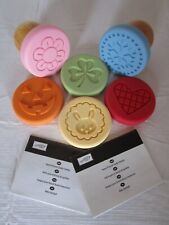 Stampin' Up Sweet Pressed Cookie Stamps -2 wood handles 6 stamp presses picture