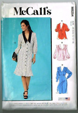 Front Button Dress Top Pattern McCalls 8284 Sizes 6 to 14 Uncut 2022 picture