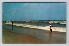 Bay Head NJ-New Jersey, Scenic Greetings, Surf Fishing, Antique Vintage Postcard picture
