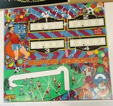 Gottlieb’s 1974 SUPER SOCCER Pinball Machine Back Glass MLS Game 24x26 Inches picture