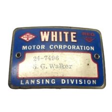 Vtg 1960s White Motor Diamond REO Corporation Lansing Division Employee Badge #3 picture
