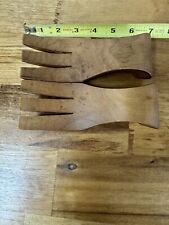 MCM Walnut Wood Salad Forks 1970’s Hard To Find Size Excellent Condition picture