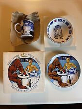 VINTAGE Sigma Ceramic Plate, Bowl, Mug Child's Set Star Wars Original Box 1977 picture