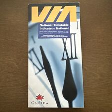 VIA Canadian Passenger Train Network National Time Table - November 23, 1997 picture