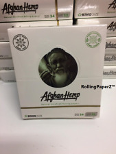 New AFGHAN HEMP KING SIZE Rolling Paper - FULL BOX - 24 PACKS - 32 LEAVES EACH picture