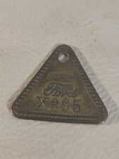 Vintage Ford Motor Company Fordson Plant Brass Tool Check Tag  # X395 picture