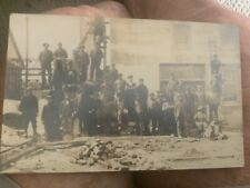 Real Photo Construction Workers Mayville Wisconsin RPPC Postcard ca 1910 picture