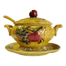 Geo Z Lefton Fruits, Yellow Soup Tureen with Underplate and Ladle picture