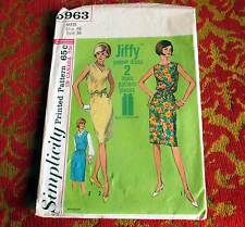 Vtg 1965 Simplicity Jumper Dress Pattern 5963 Misses Size 16 36 Cut Complete picture