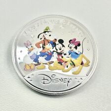 Disney Classic Silver Plated Proof Coin Mickey And Friends Bradford Exchange  picture