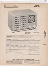 SAMS 1949 CLARION RADIO SCHEMATIC 12801  WITH CHARTS AND DIAGRAMS picture