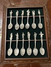 Franklin Mint Hans Christian Anderson Fairy Tale Spoon Collection w Display 1980 picture
