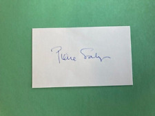 Pierre Salinger JFK's Press Secretary Autographed Signed 3x5 Index Card picture