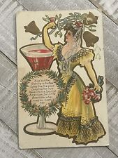 A Happy New Year Antique 1910 Postcard picture
