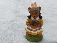 Vintage K's Collection Bear indian Figurine Collectible Keepsake 5” picture