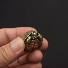 Solid Heavy Brass Tortoise Figurine Miniature Vintage Turtle Tea Pet Ornaments picture