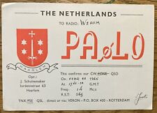 QSL Card - Rotterdam, The Netherlands - 1965 - J. Schuitemaker - PA0LO picture