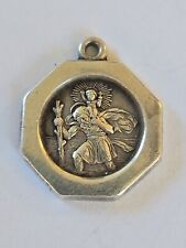 Sterling Silver ~ Joseph and Baby Jesus Charm ~ VERY NICE DETAIL ~ VINTAGE picture