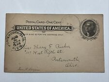 1c U.S. 1885 Postal Card SC# UX8 from New York Elizabethtown N.Y. Postal Card picture
