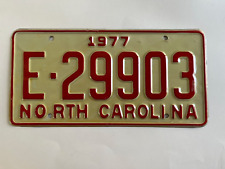 1977 North Carolina License Plate MINT/New Old Stock NOS Not Faded picture