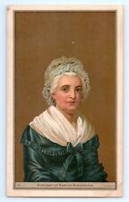Portrait Martha Washington 1st Lady George President Large Blank Trade Card VTG picture