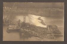 Old Vintage 1918-1930 Real Photo RPPC Postcard River Logging Lumber Lumberjacks picture