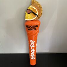 Shock Top Belgian White  - Orange, Sunglasses and Mohawk - Beer Tap Handle 12