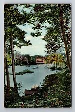 Riverside MA-Massachusetts, Canoeing at Riverside, Antique Vintage Postcard picture