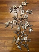 VINTAGE HOMCO SYROCO FLOWER DOGWOOD BRANCH WALL PLAQUE-34”-1962 picture