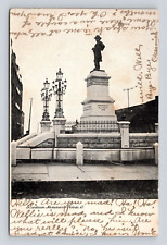 Postcard Steedman Monument Toledo OH Jonesville MI Cancel 1906 picture