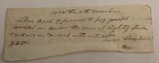 Handwritten Receipt Document ID Signed Aaron Hodgkins 1838 Antique Ephemera picture