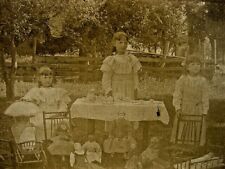 Antique 1895 Cabinet Card of 3 Adams Sisters of Manlius N.Y. Area c/ Dolls etc picture