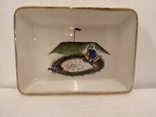 Delano Studios 1962 Trinket Dish Change Plate Turtle Golf Humor Hand Painted Dad picture