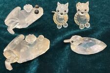 5 Vintage Swarovski crystal mini figurines lot picture