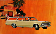 Postcard 1966 Chevelle Malibu Station Wagon Dealership Advertisement Posted 1966 picture