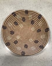 New “AMSHASTUDIO” Hand Woven 11 1/2” Basket Bowl, made In Rwanda, picture