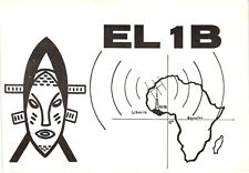 Monrovia Liberia West Africa EL1B QSL Radio Card Postcard picture