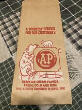 Vintage Ice Cream Bag A&P Sack Frozen Cold Drive-in Restaurant picture