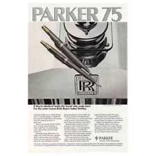 1974 Parker 75 Pen: Rolls Royce Makes Bentley Vintage Print Ad picture